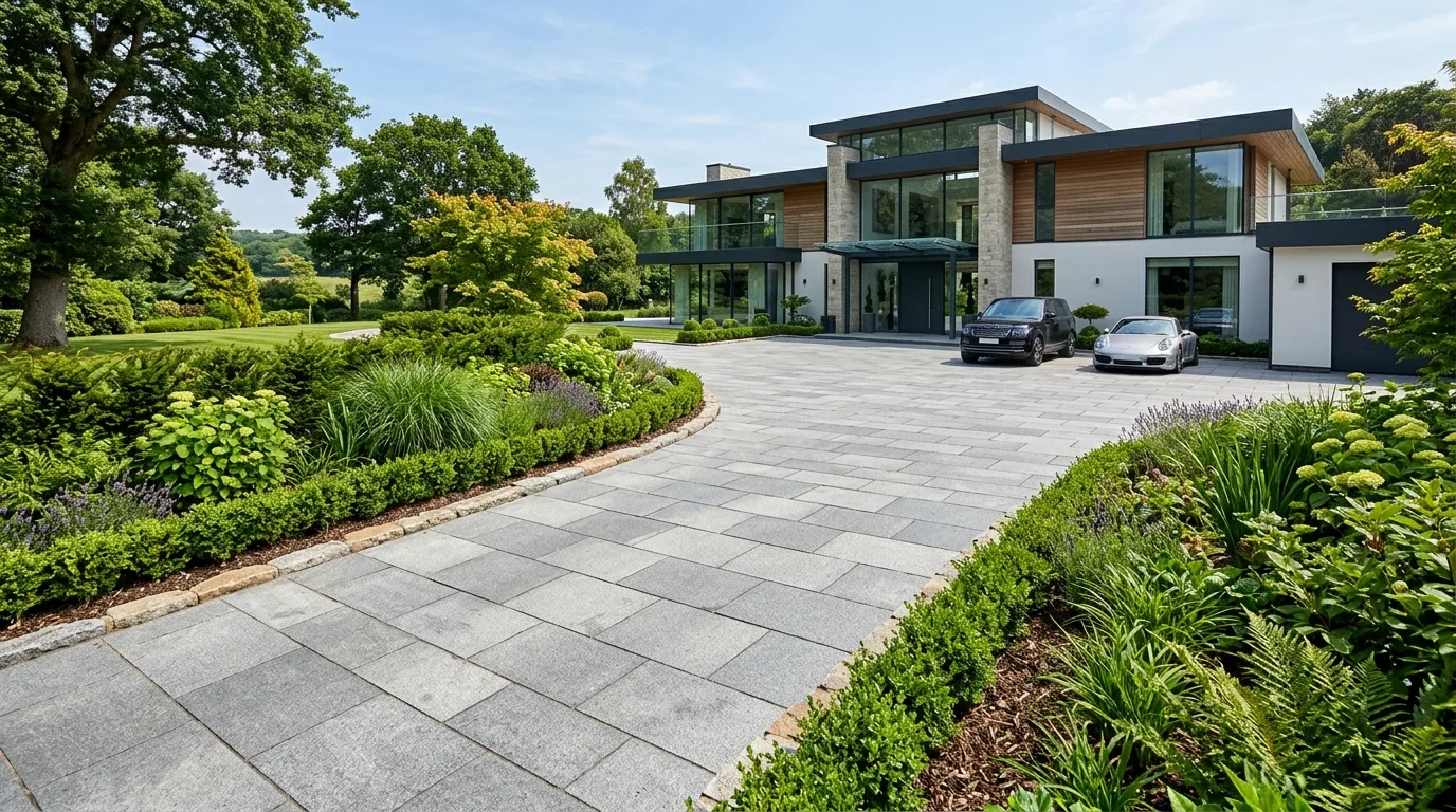 Minimal driveway edging