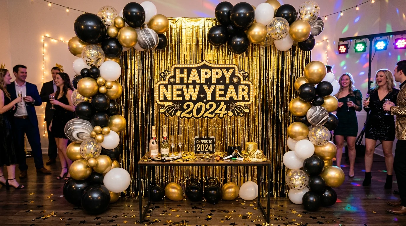 8 New Year Backdrop Ideas for a Stunning Party Photo Booth Setup