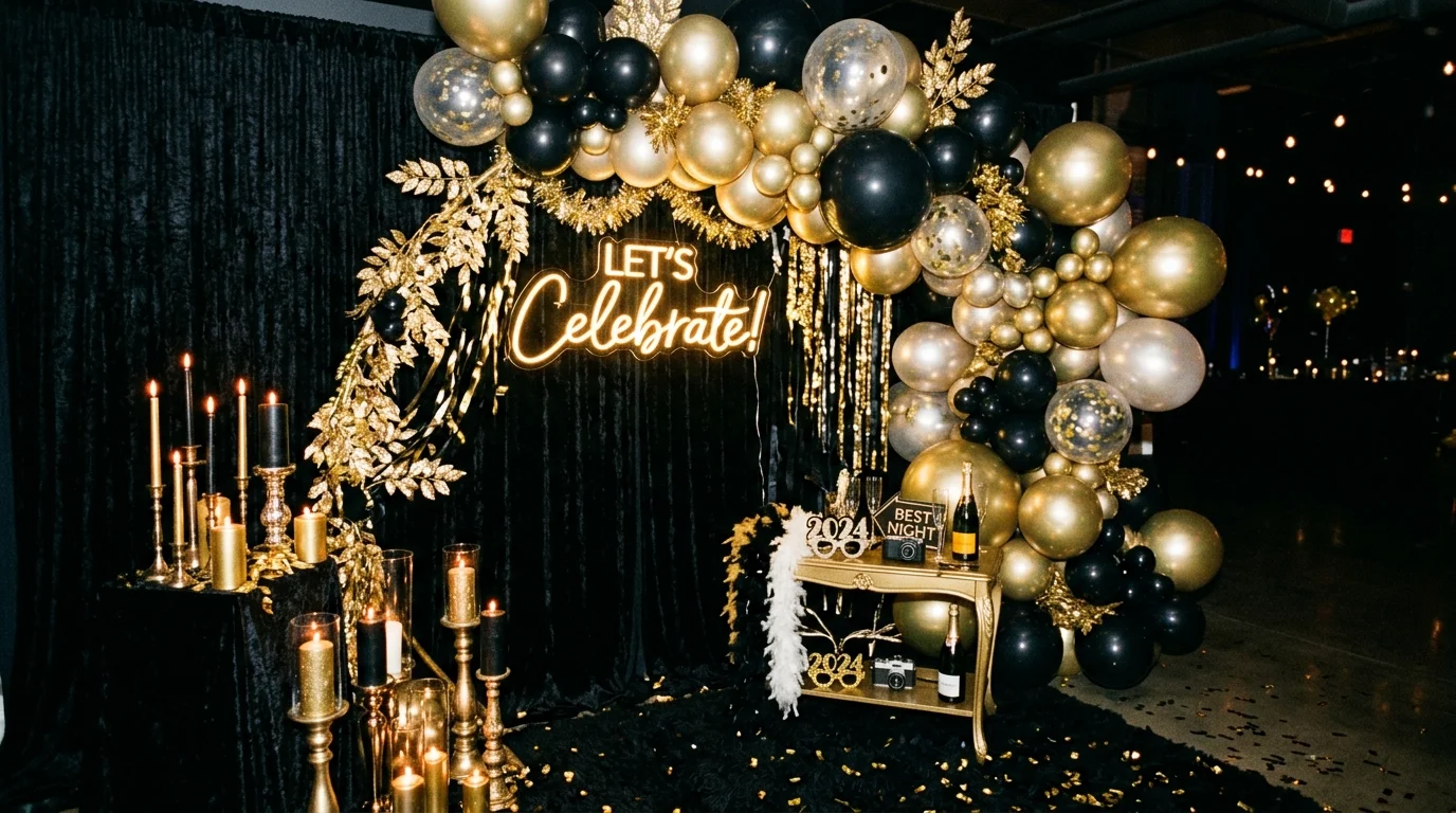 Use a champagne wall theme