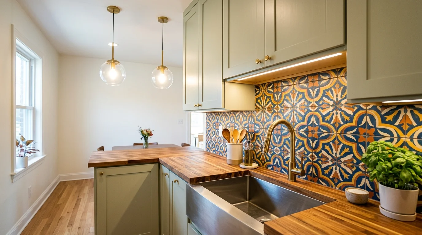 Create one uninterrupted counter zone