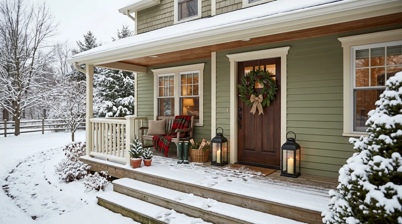 9 January Front Porch Decor Ideas to Welcome the Winter Season