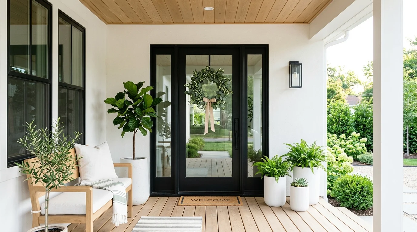 Add a small bench with a throw pillow