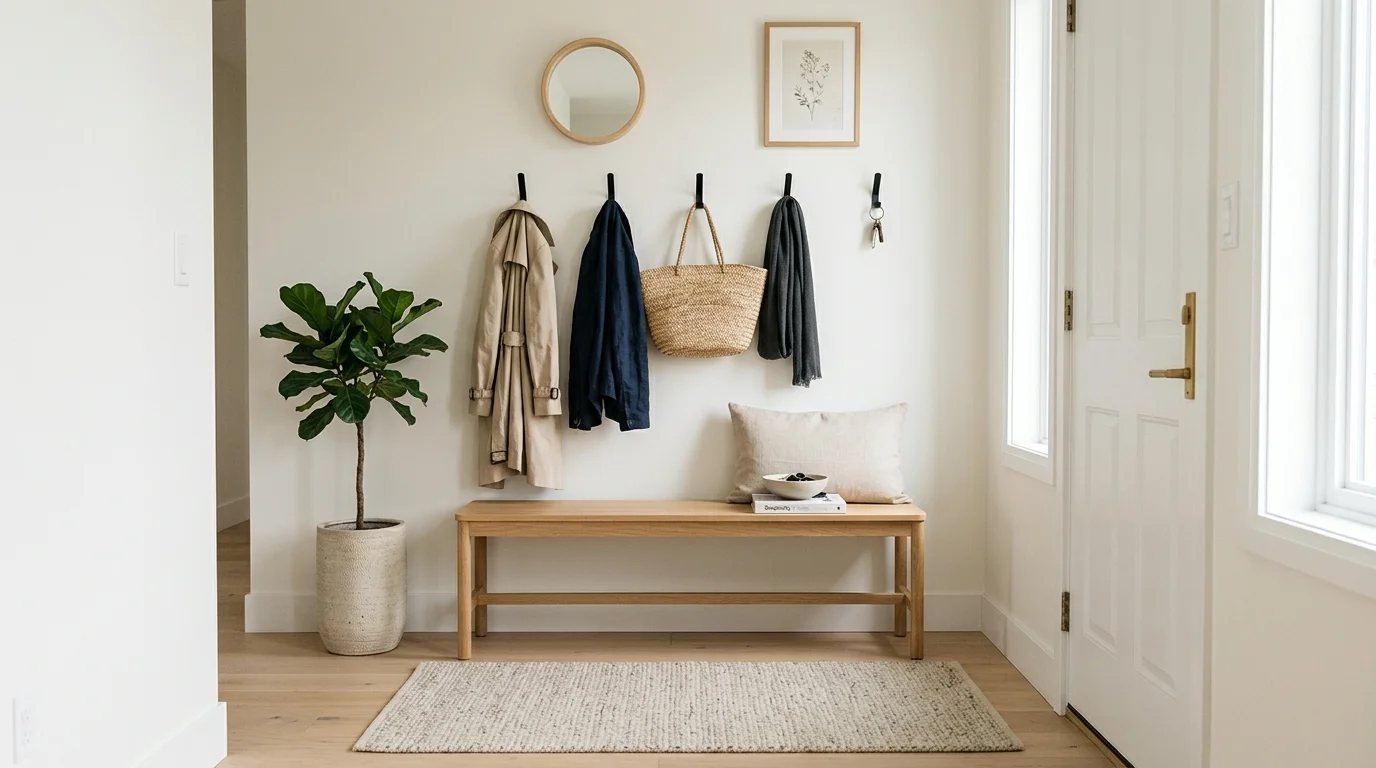 Use a narrow console table