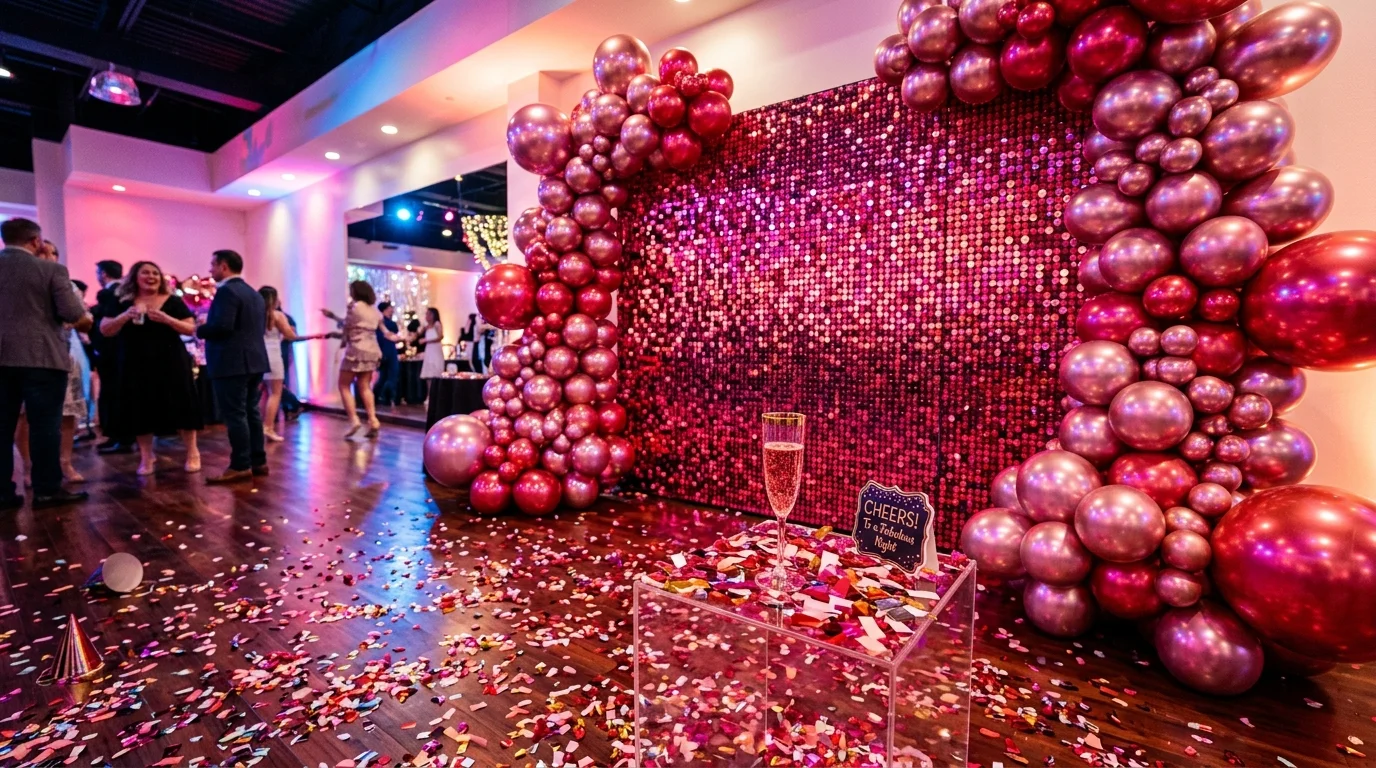 Make a satin fabric backdrop