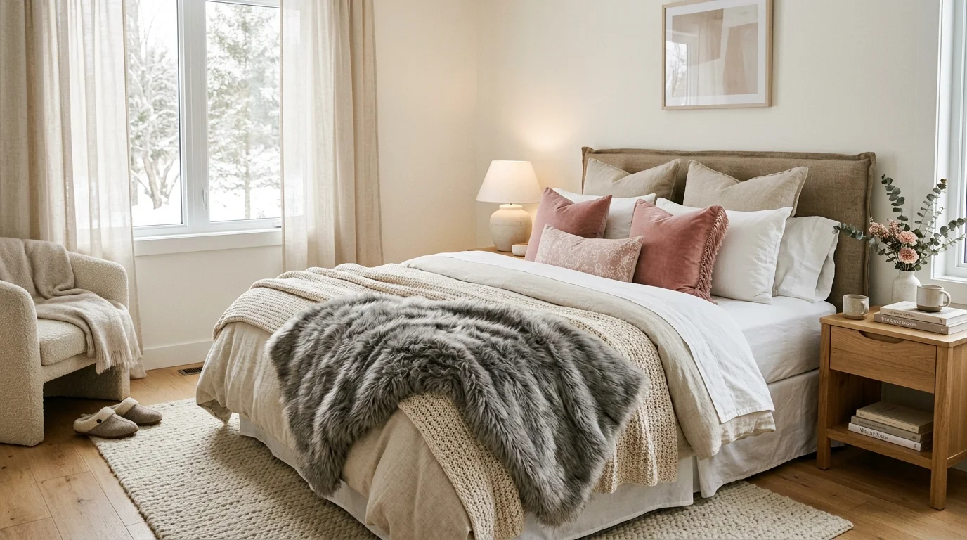 Add subtle blush or berry accents