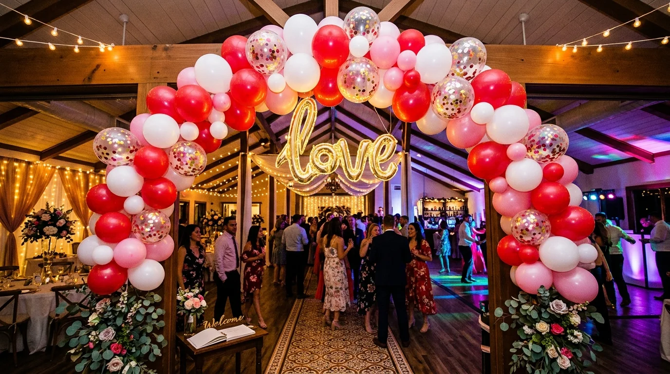 Pair the arch with candles or a backdrop