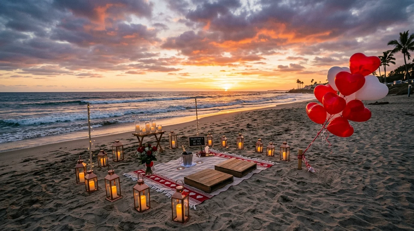 Take pictures near a flower-lined path