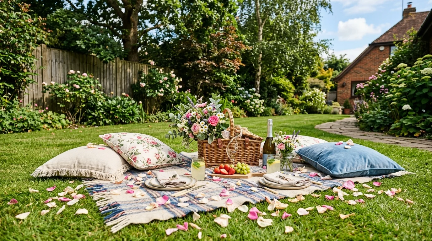 Add heart balloons near the seating area
