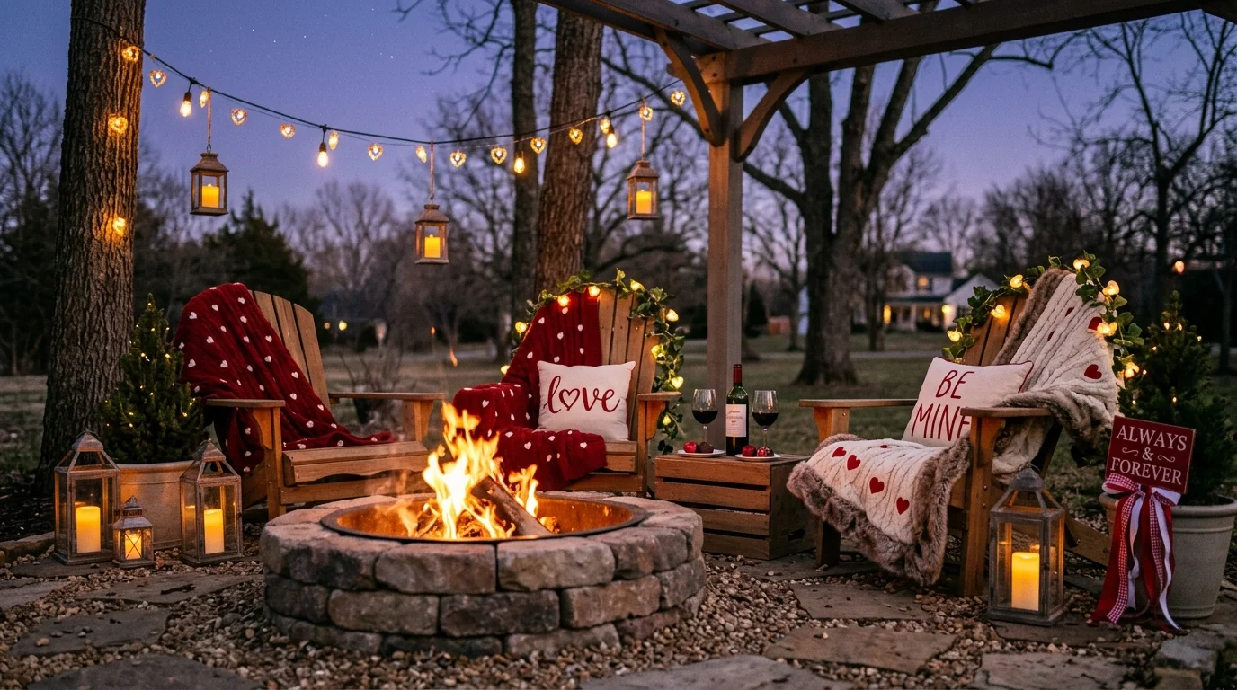 Style a cozy blanket-covered bench