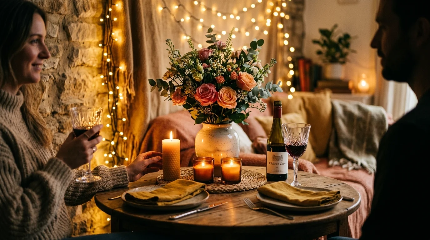 Add soft music and a side table station