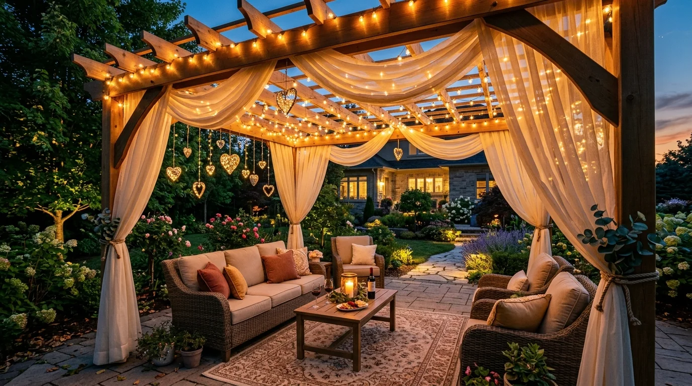 Use lanterns along the patio edge