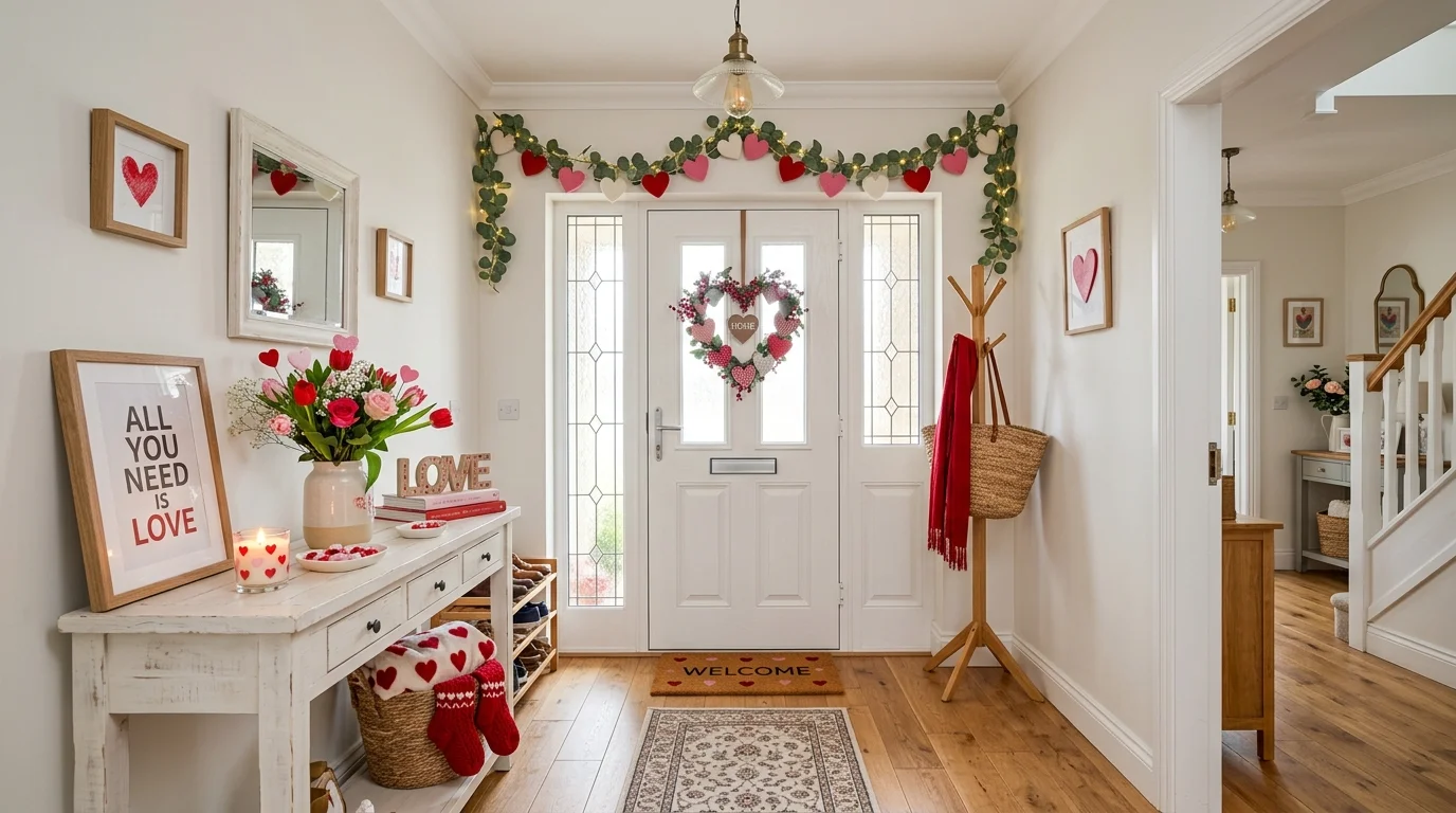 Use pink or berry-toned florals