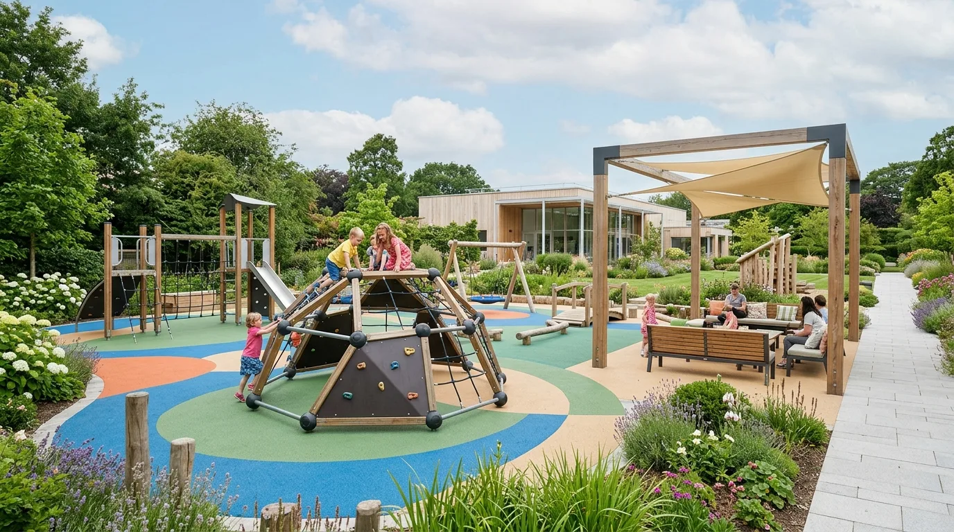 Play garden with planting