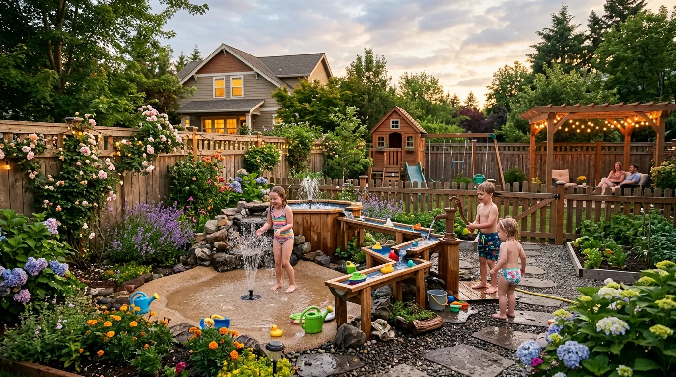 Finished children's play garden