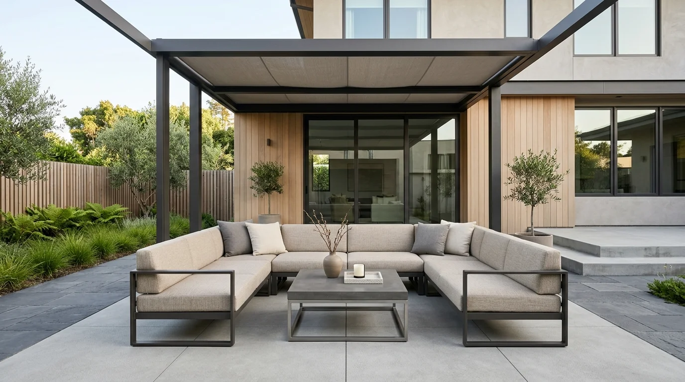 Bring in layered outdoor lighting