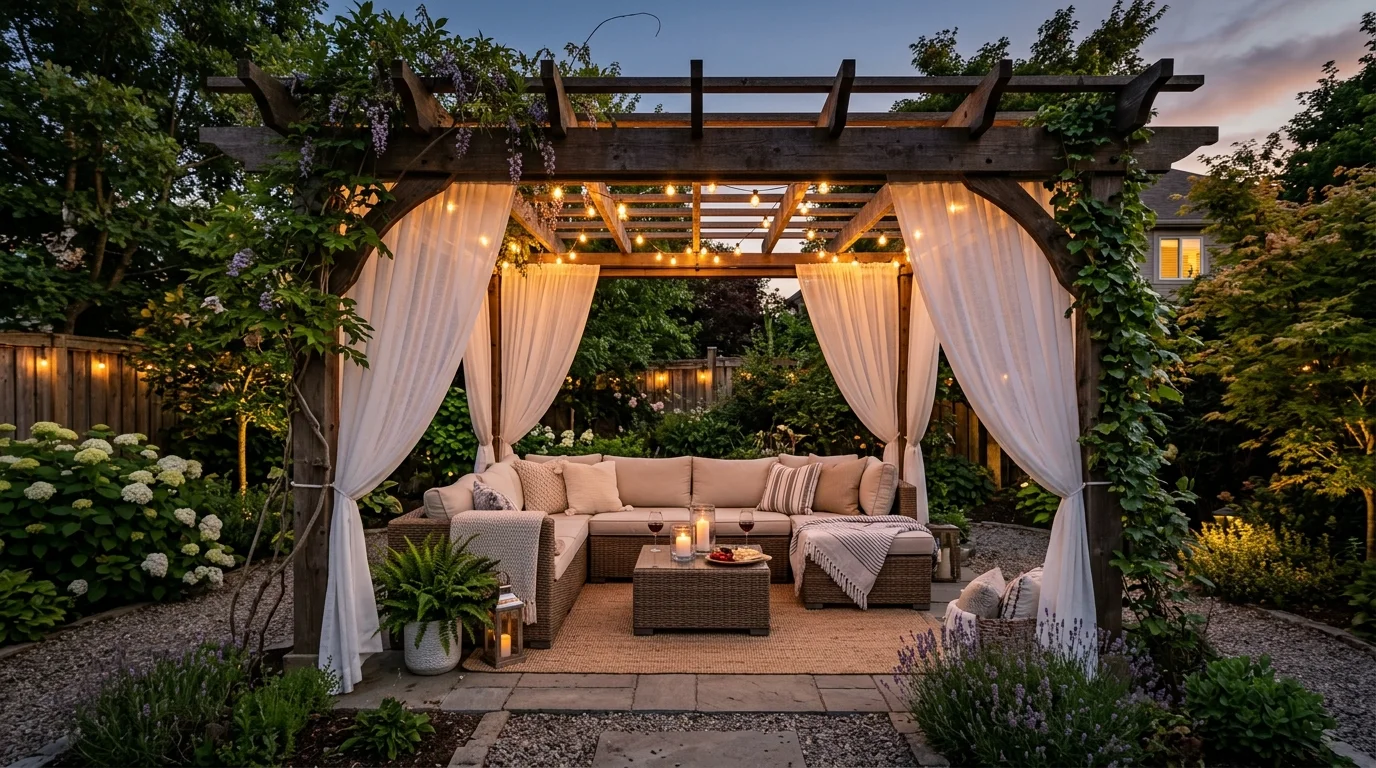 Use tall greenery as a living wall