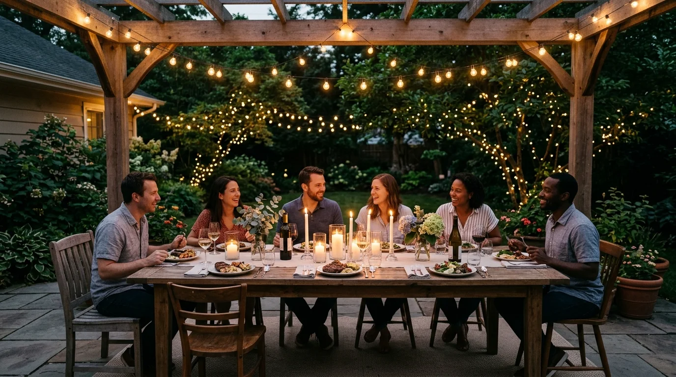 Try a themed dinner outside