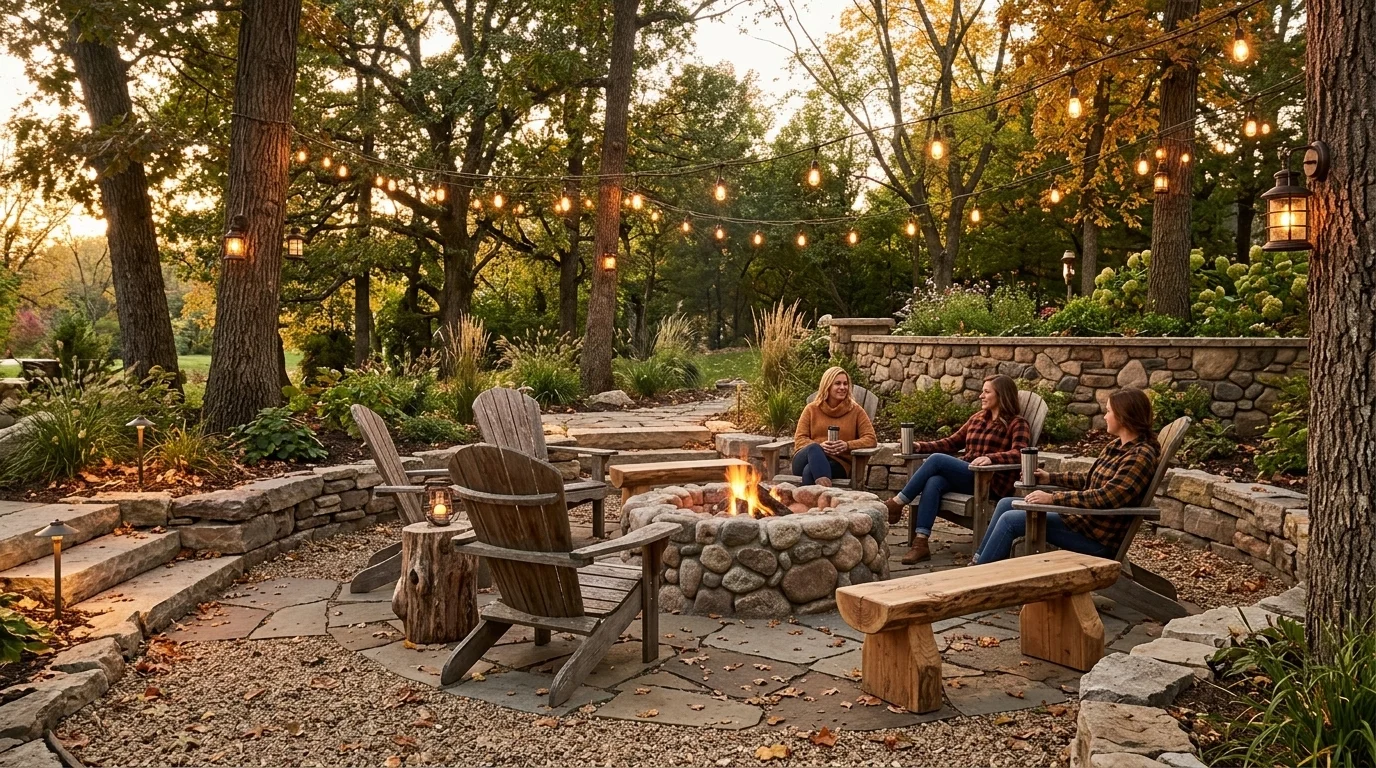 Include shade with trees or pergolas