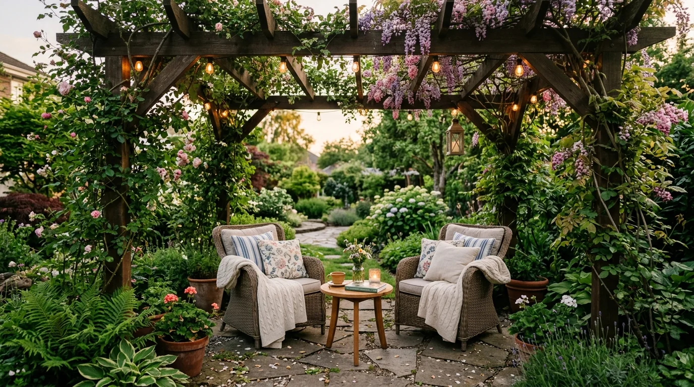 Add a path leading to the seating area