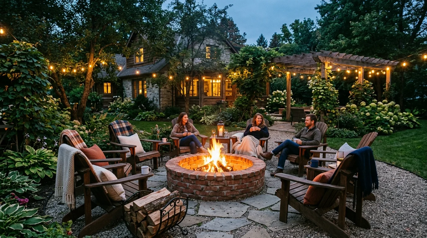 9 Brick Firepit Backyard Ideas for Cozy Outdoor Gatherings With Friends
