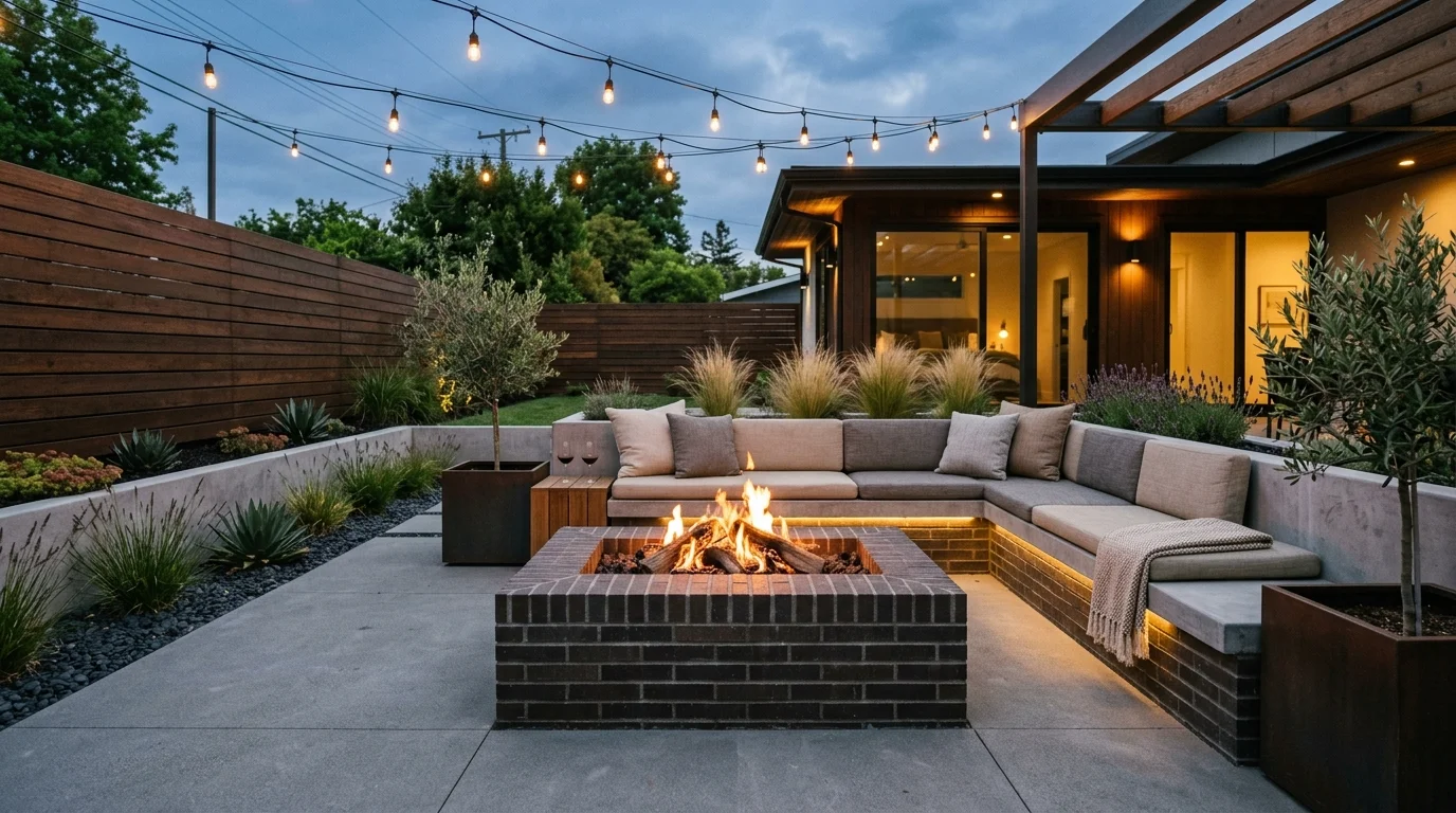 Add a low retaining wall for extra seating