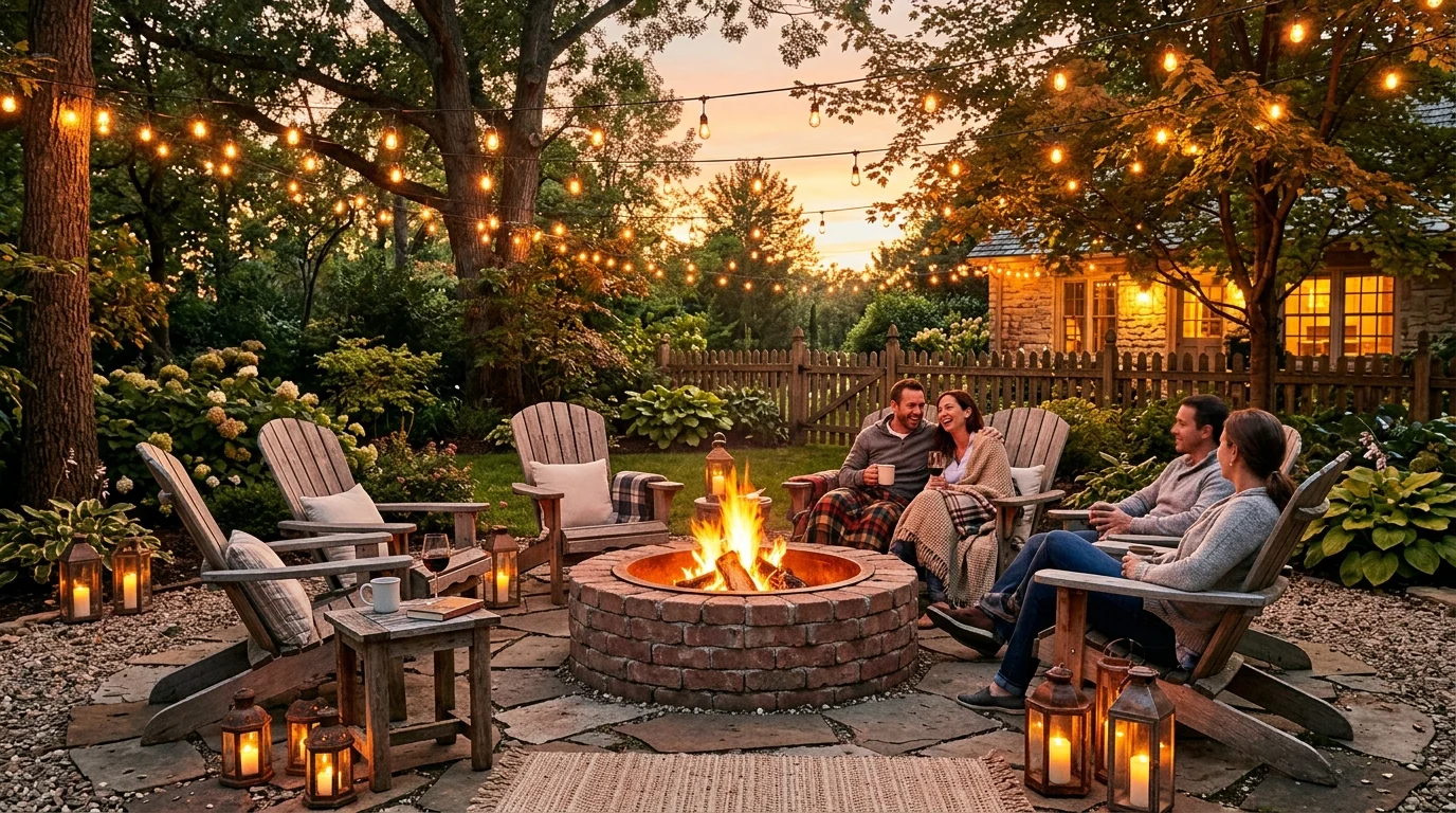 Frame the area with string lights