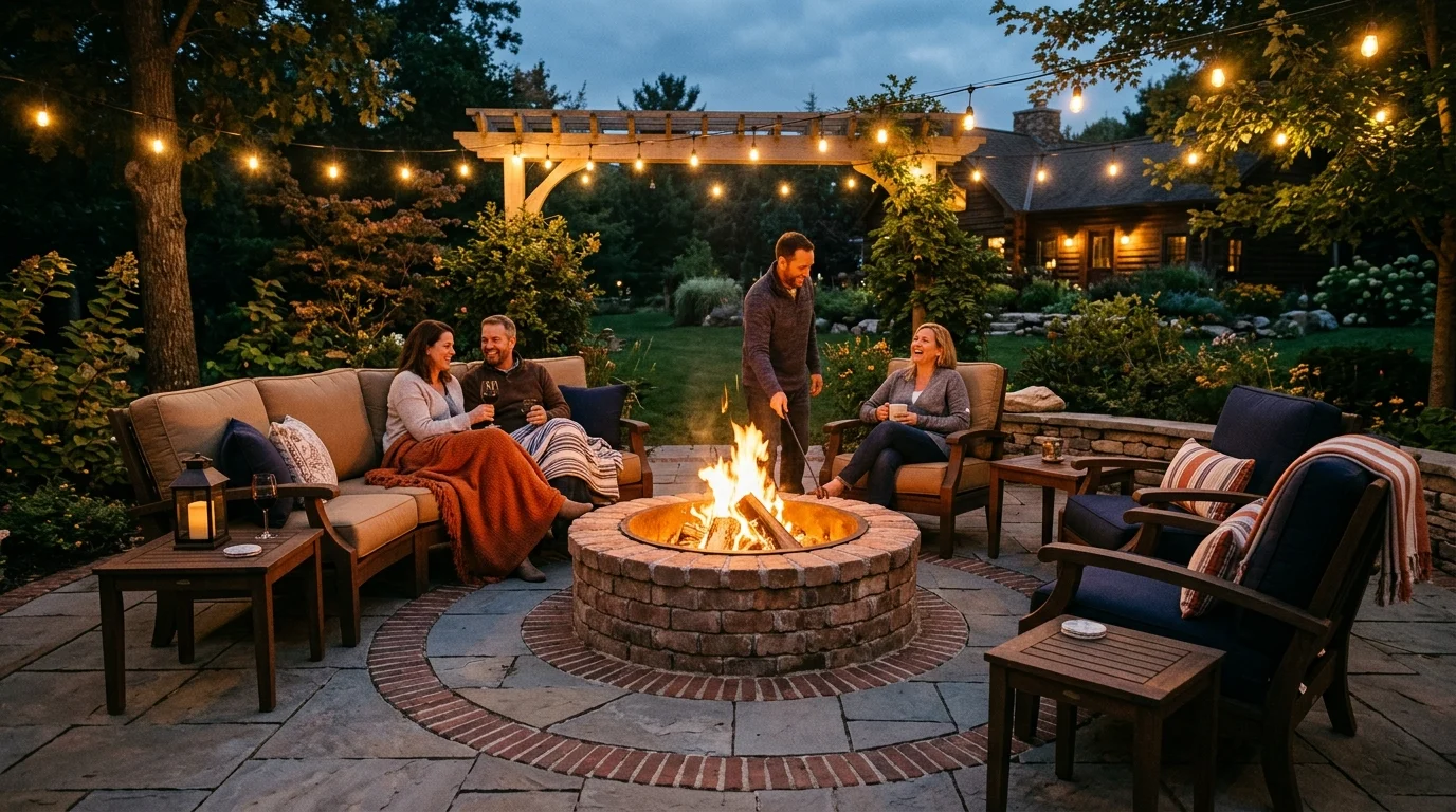 Add planters or shrubs around the edge