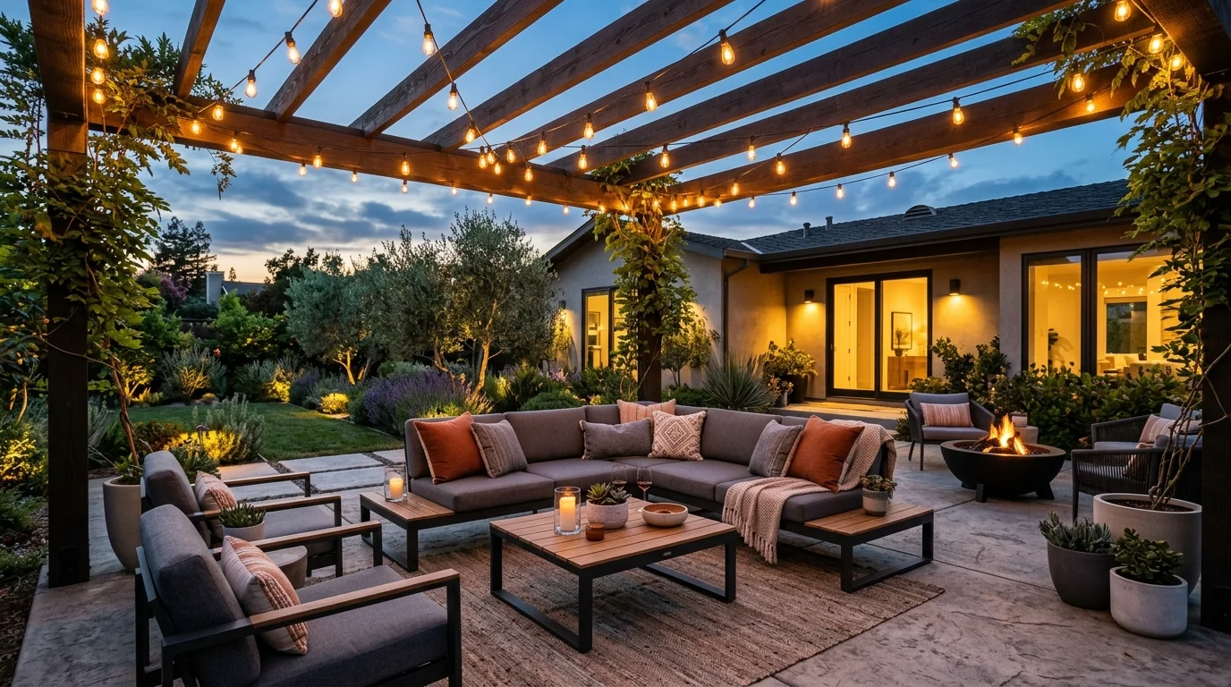 Use oversized planters with architectural plants