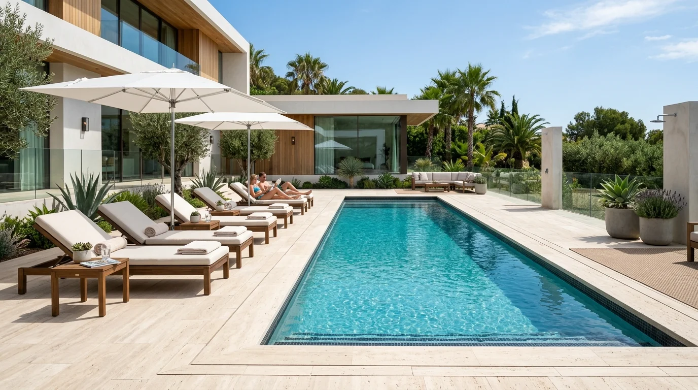 Use privacy screens with simple geometry