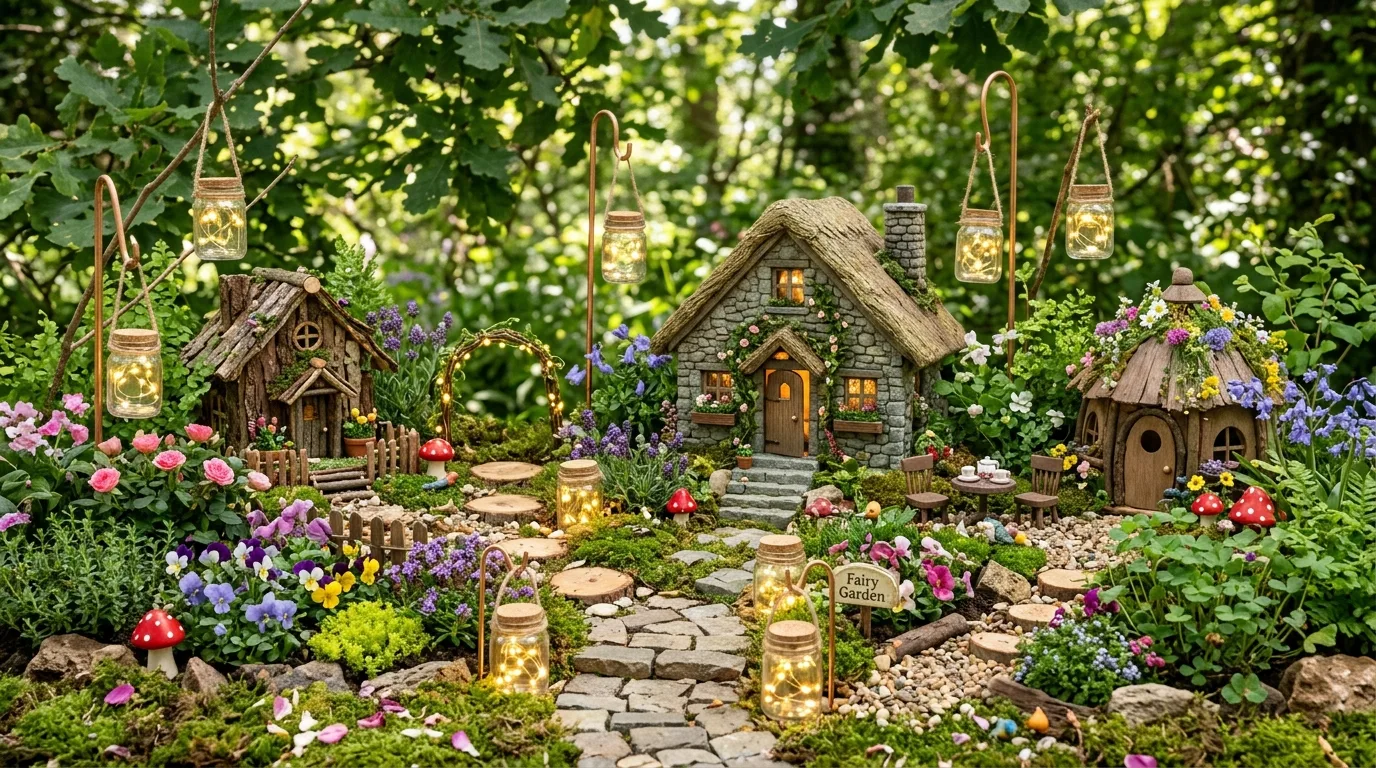 Layered fairy garden