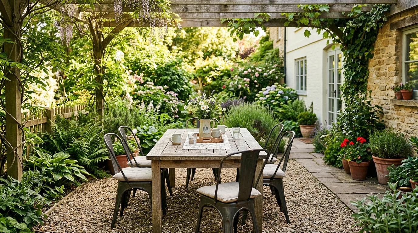 Bring in planters with herbs and greenery