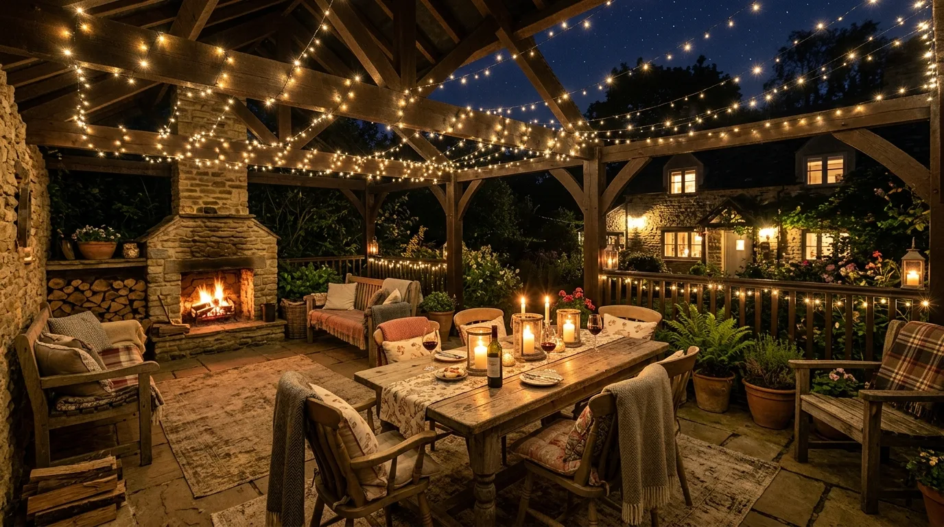 Frame the patio with natural planting