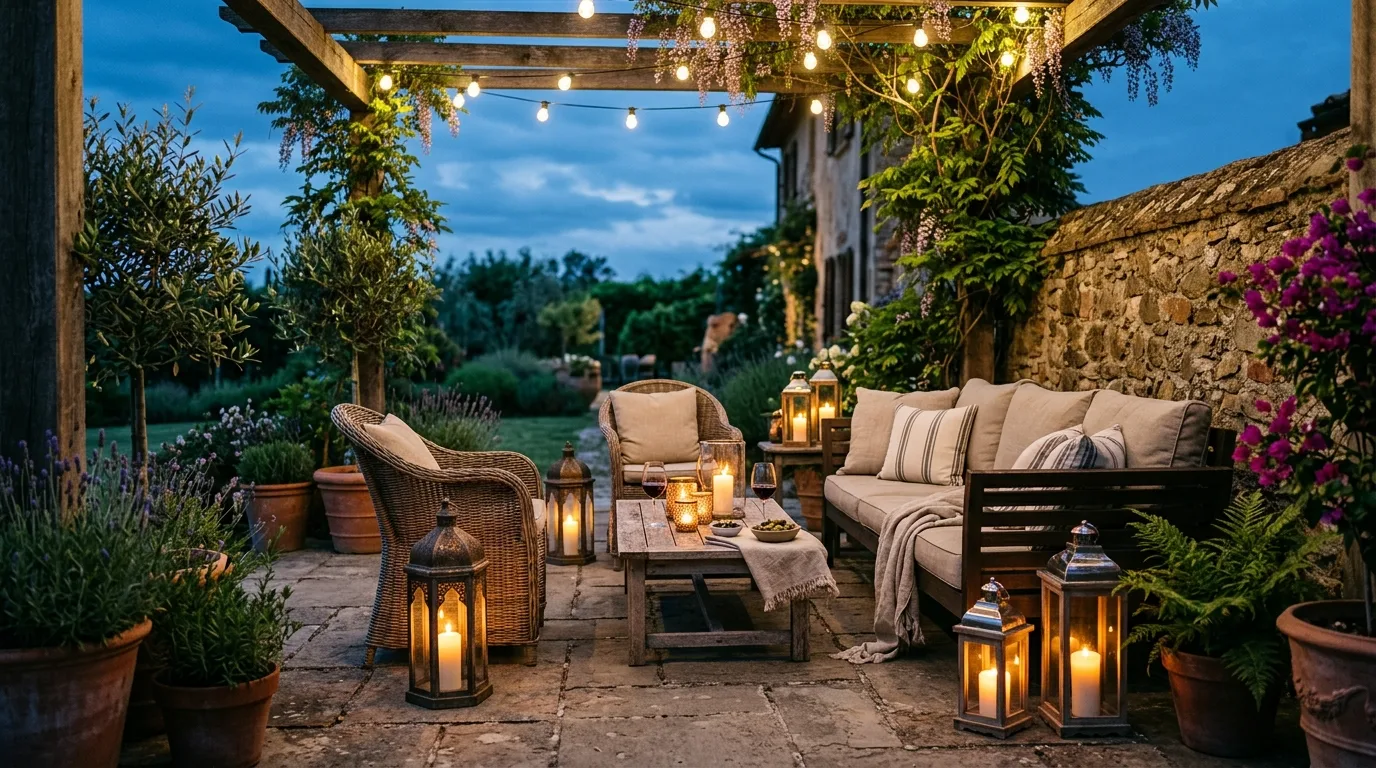 Line paths with low garden lights