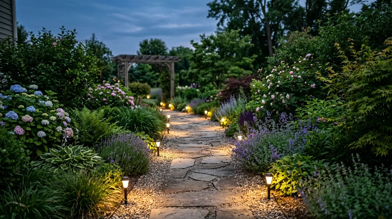 Place lanterns near steps and corners