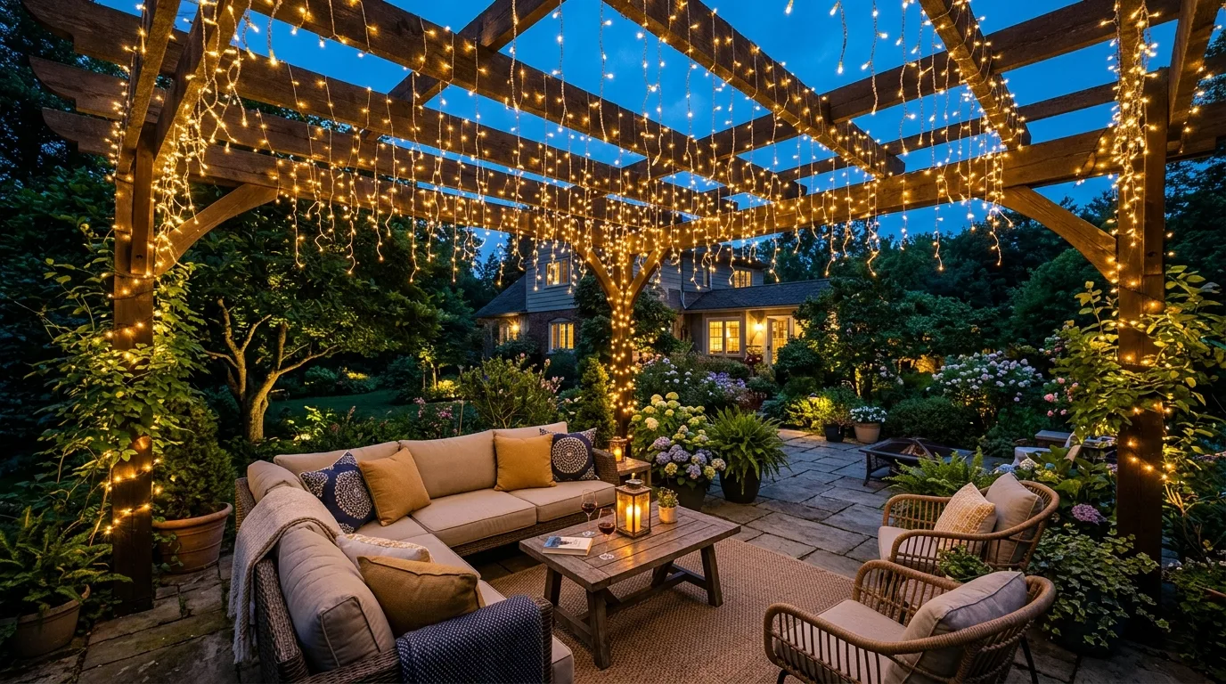 Use uplighting on trees or tall shrubs