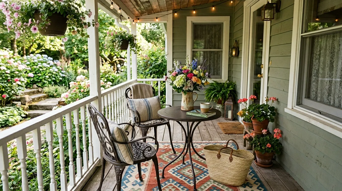 Style a bench or chair with cushions