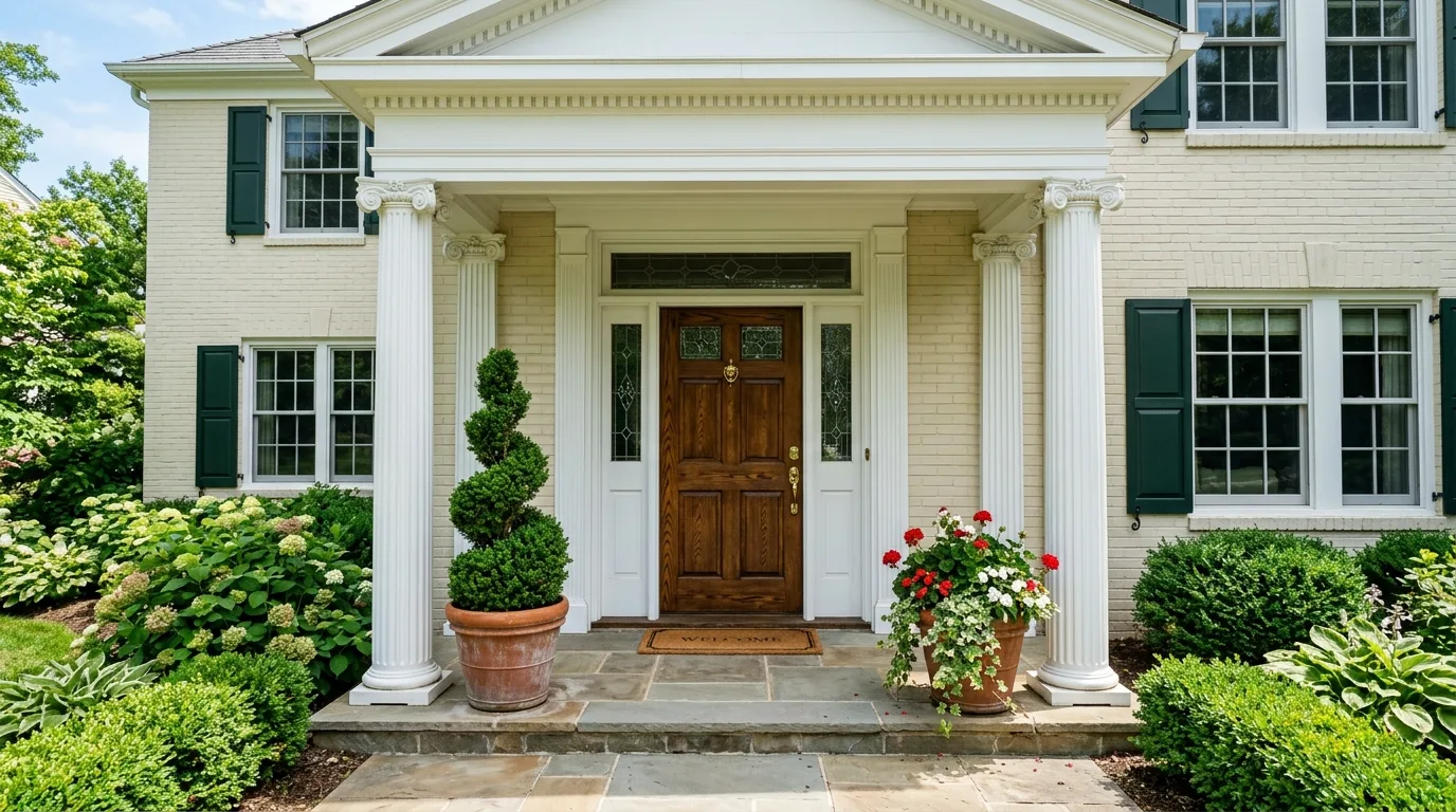 8 Front Door Column Ideas to Improve the Style of Your Home Entrance