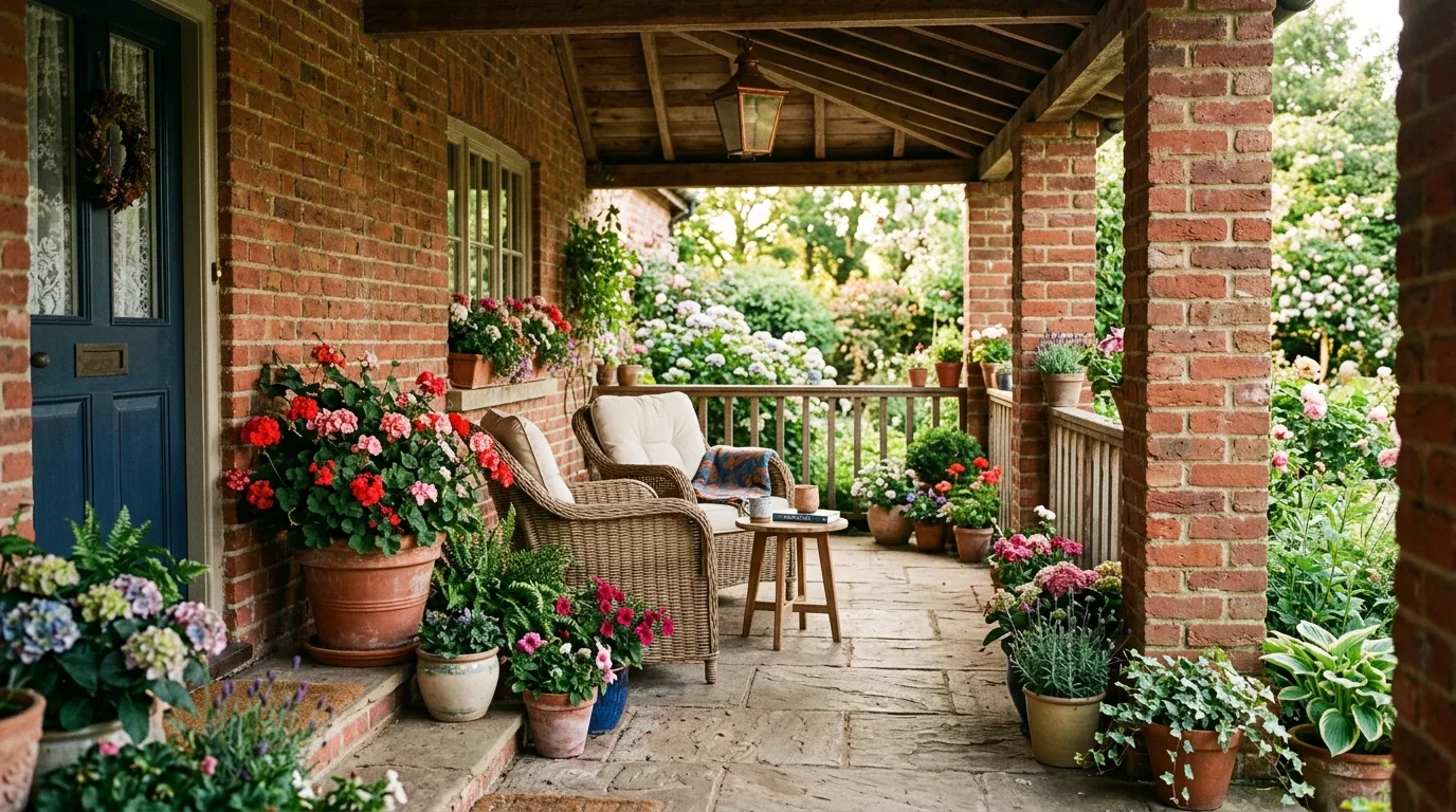 Use planters to soften the structure