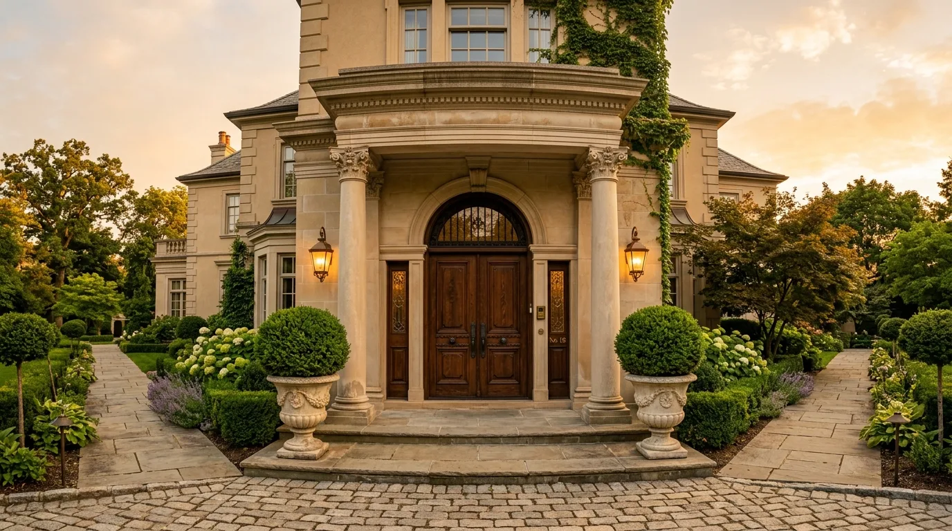 Use a seasonal wreath or simple greenery