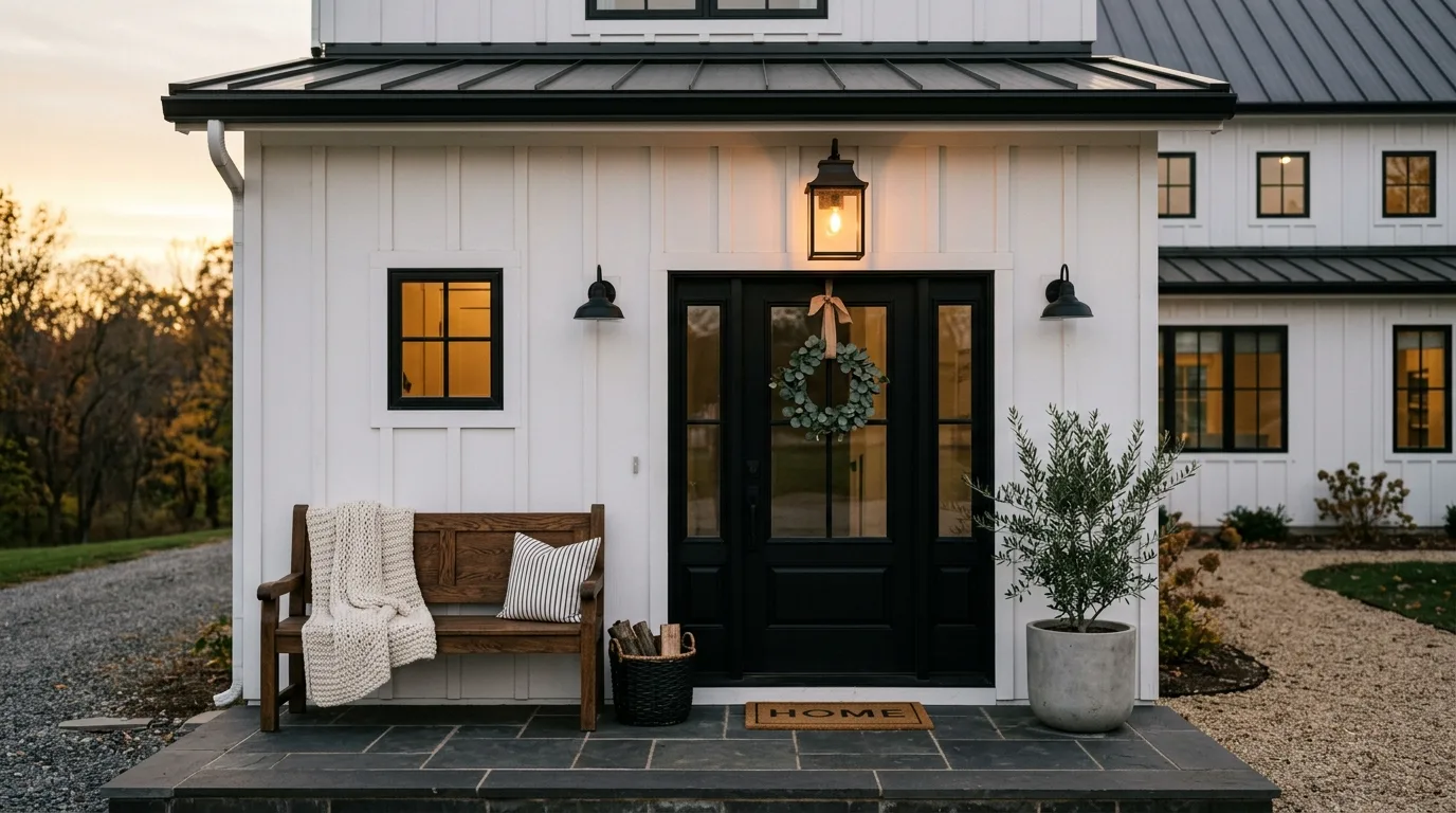 Frame the walkway into the entry