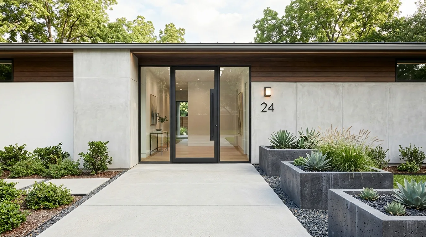 Enhance the columns or door frame