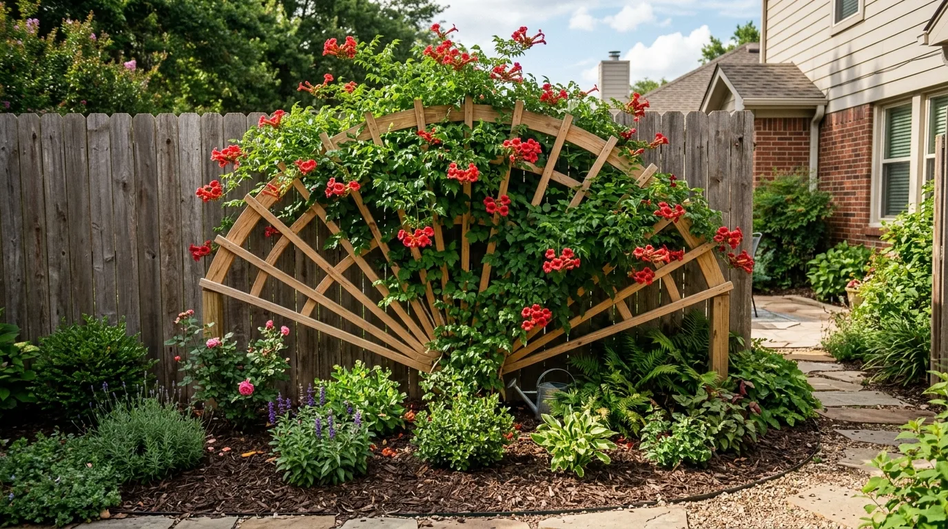 Use a narrow trellis for small spaces