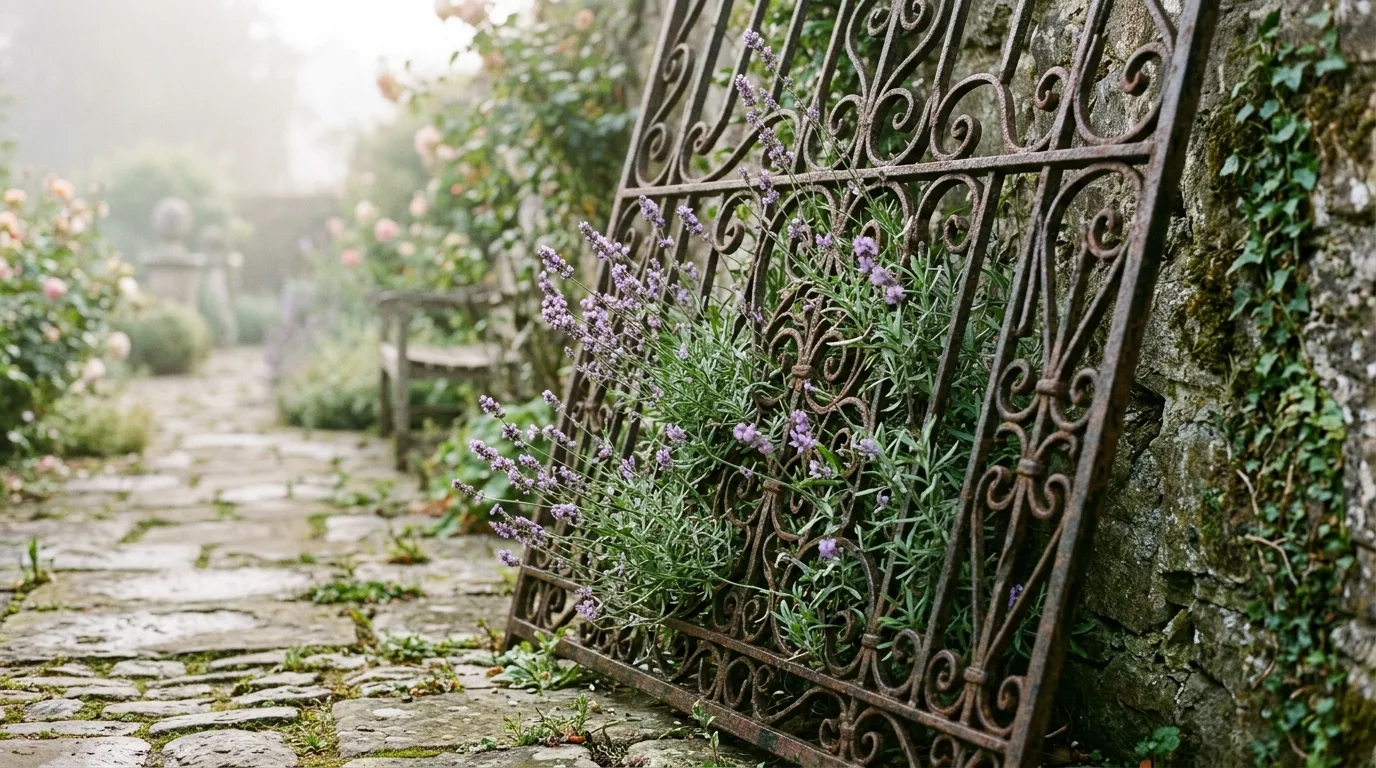 Create a seating nook with side trellises