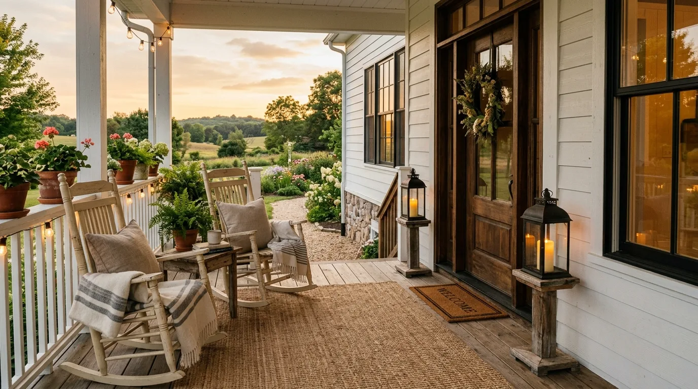 Layer in lanterns for warm glow