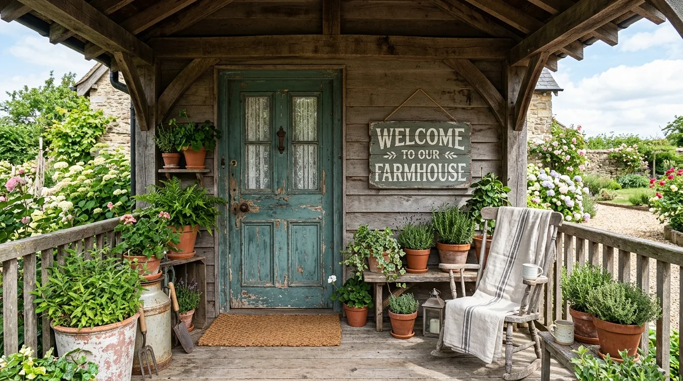 Use wooden signs or simple farmhouse accents