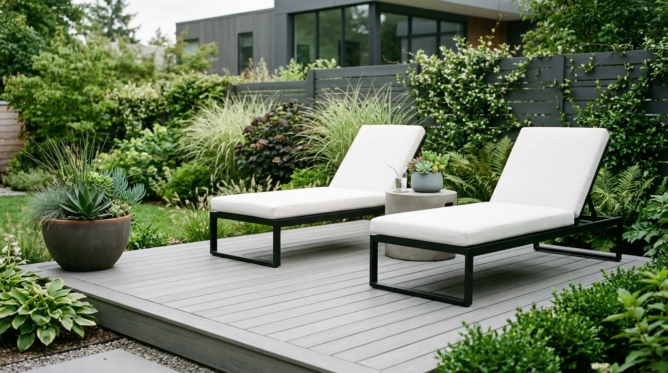 Deck with planters