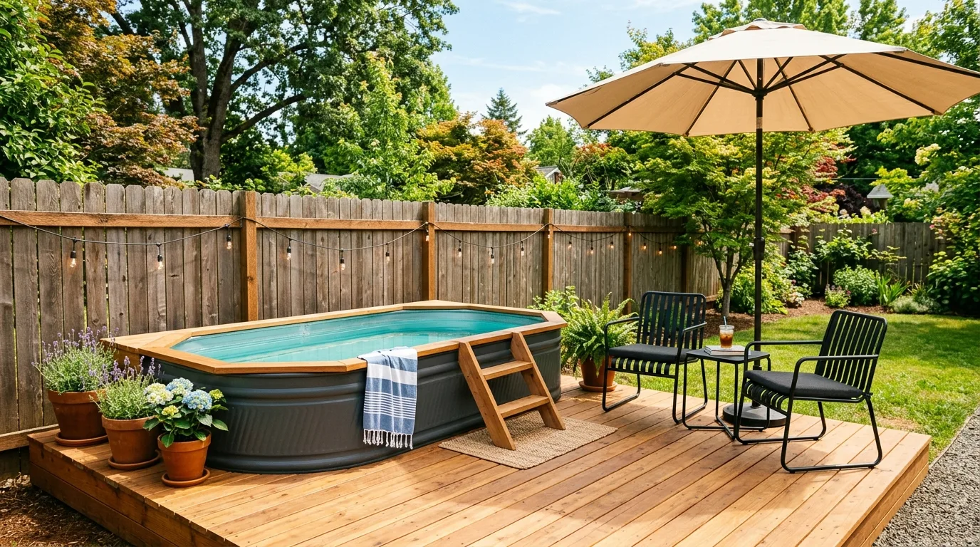 Pool with lounge area