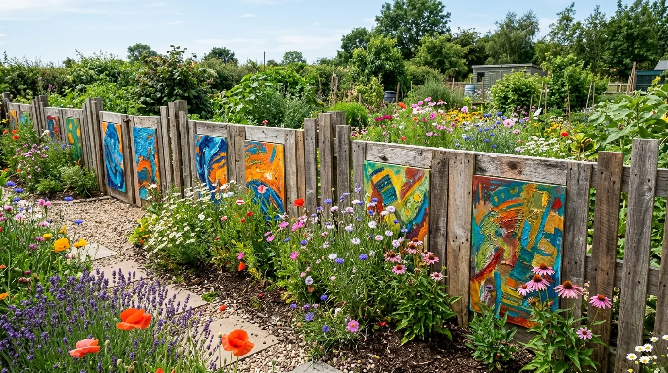 Blend art with climbing greenery