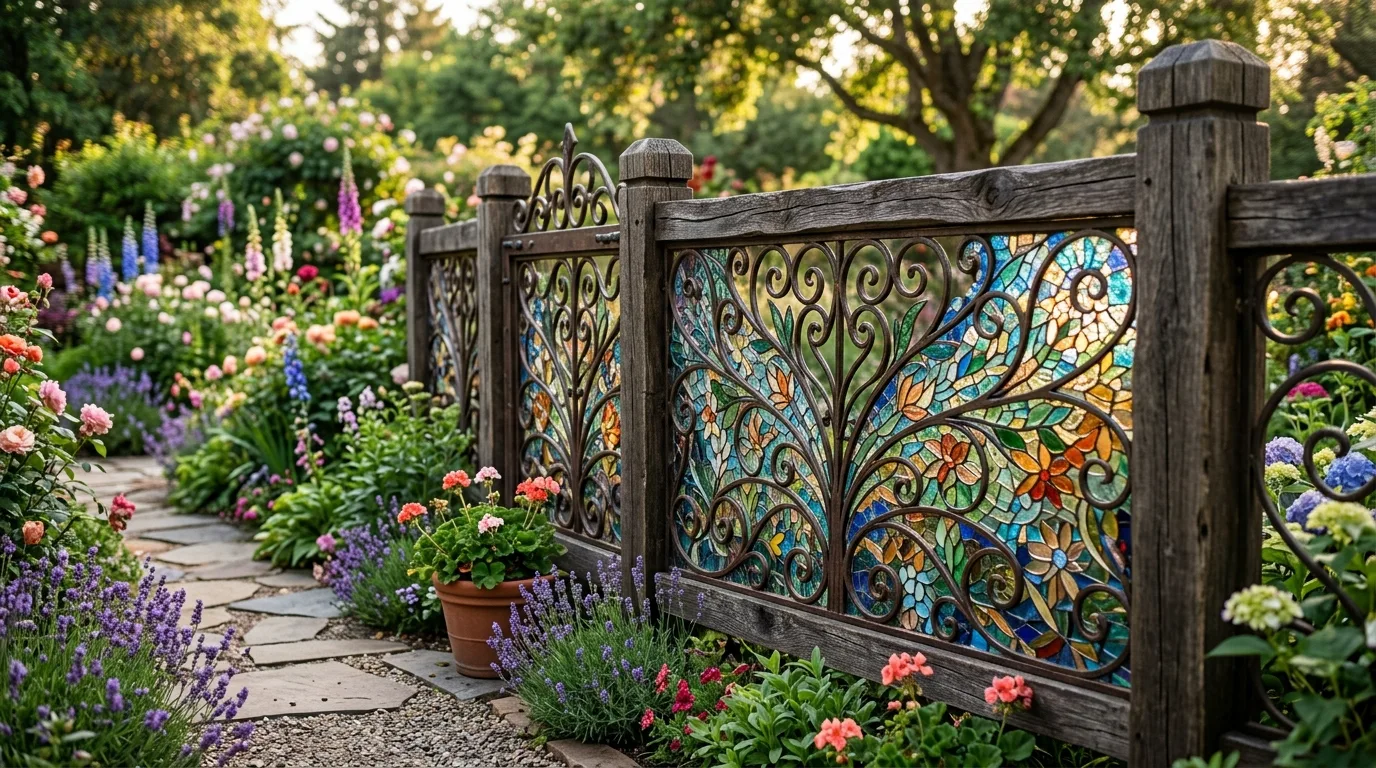 Echo the fence art elsewhere in the yard