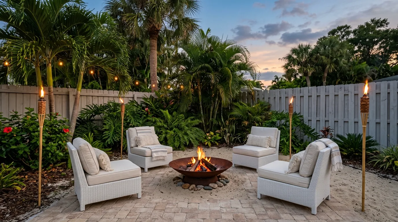 Use wood tones and natural materials